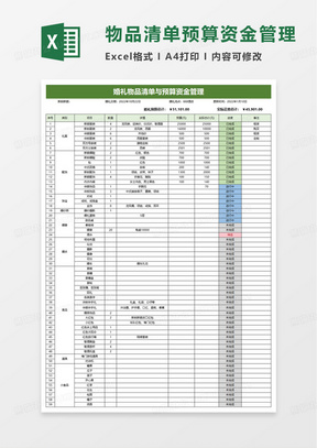 酒店办公设备采购清单表